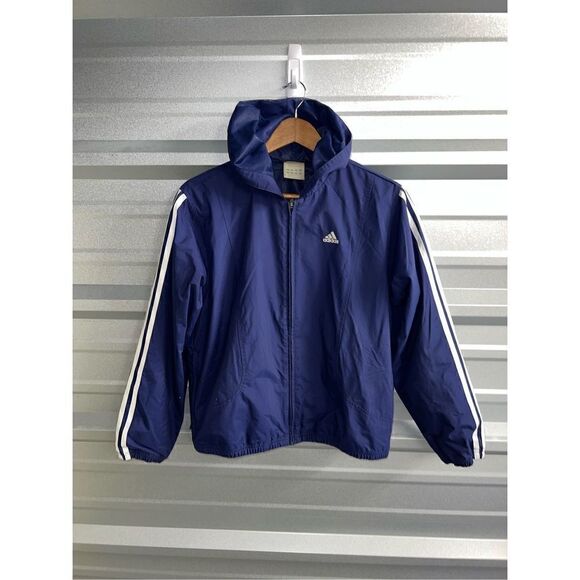 Vintage Adidas Nylon Hooded Track Jacket Size M - Picture 1 of 12